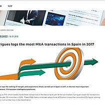 Garrigues logs the most M&A transactions in Spain in 2017